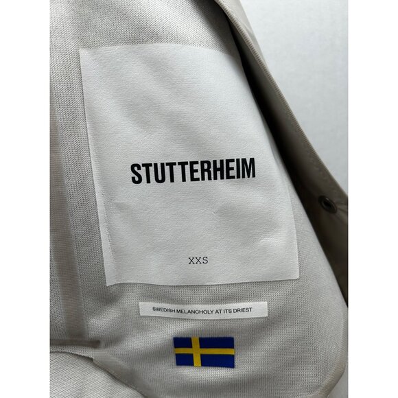 STUTTERHEIM Stockholm Raincoat XXS Light Grey Hooded Jacket – Unisex - Picture 4 of 11